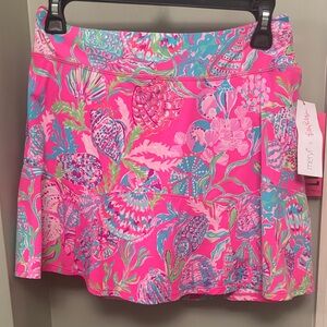 Lilly Pulitzer Vibrant Pink Floral-Print Skort Shell me something good